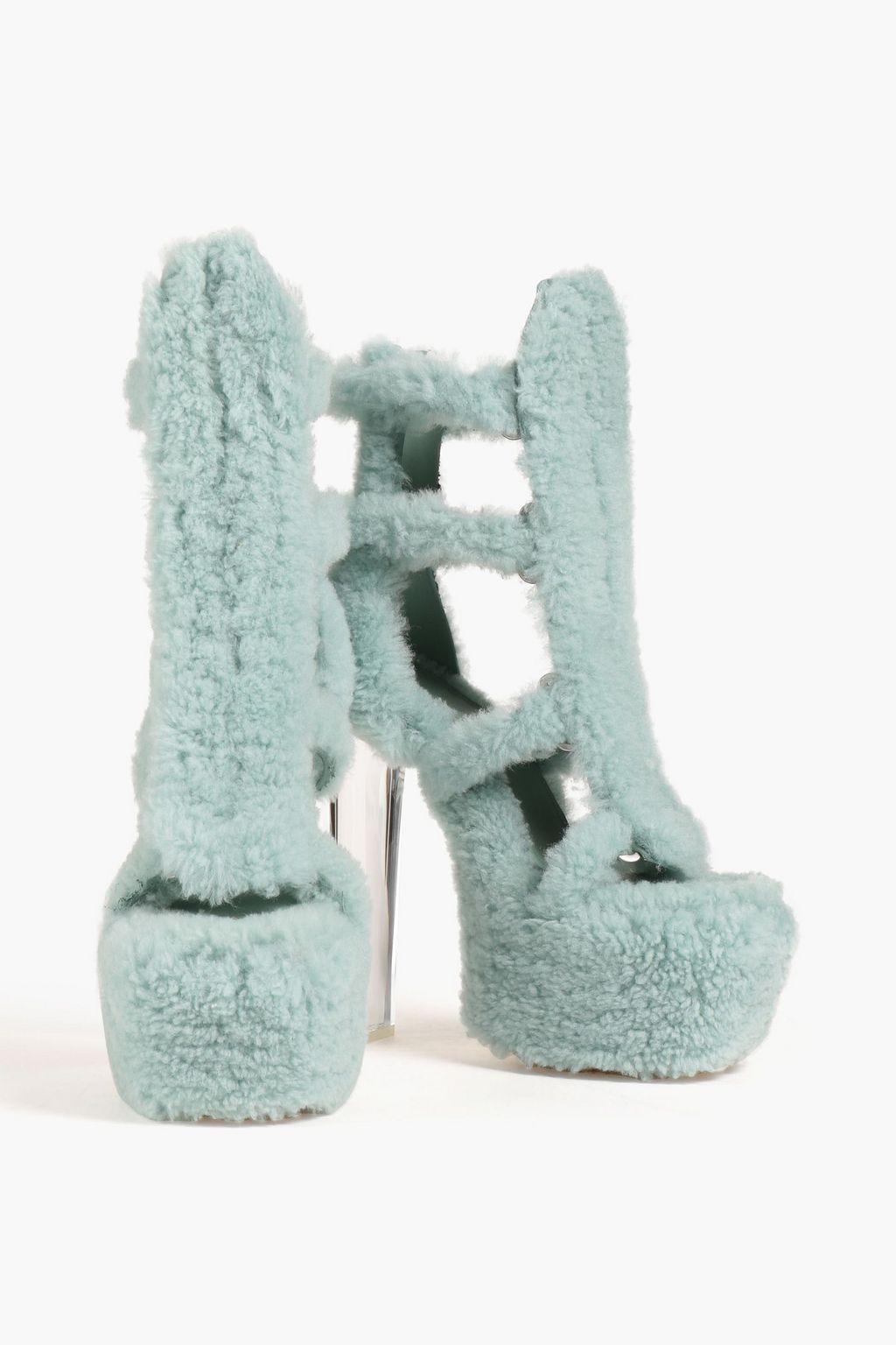 RICK OWENS Shearling platform sandals