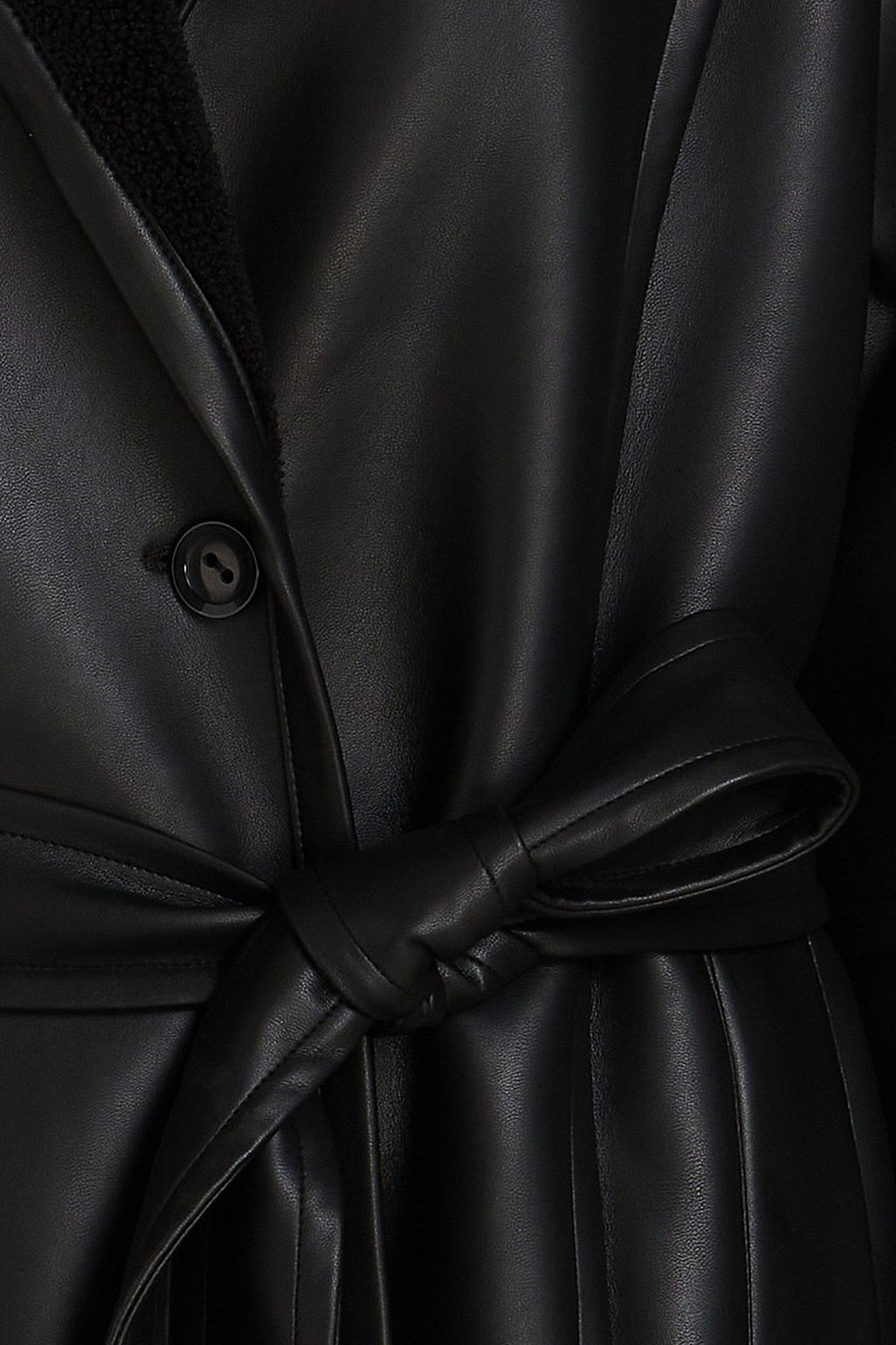 STAND STUDIO Dolores belted faux shearling coat