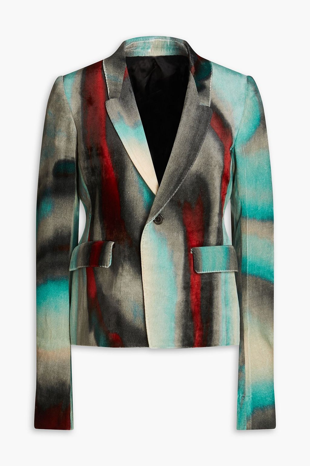 RICK OWENS Printed velvet blazer | THE OUTNET