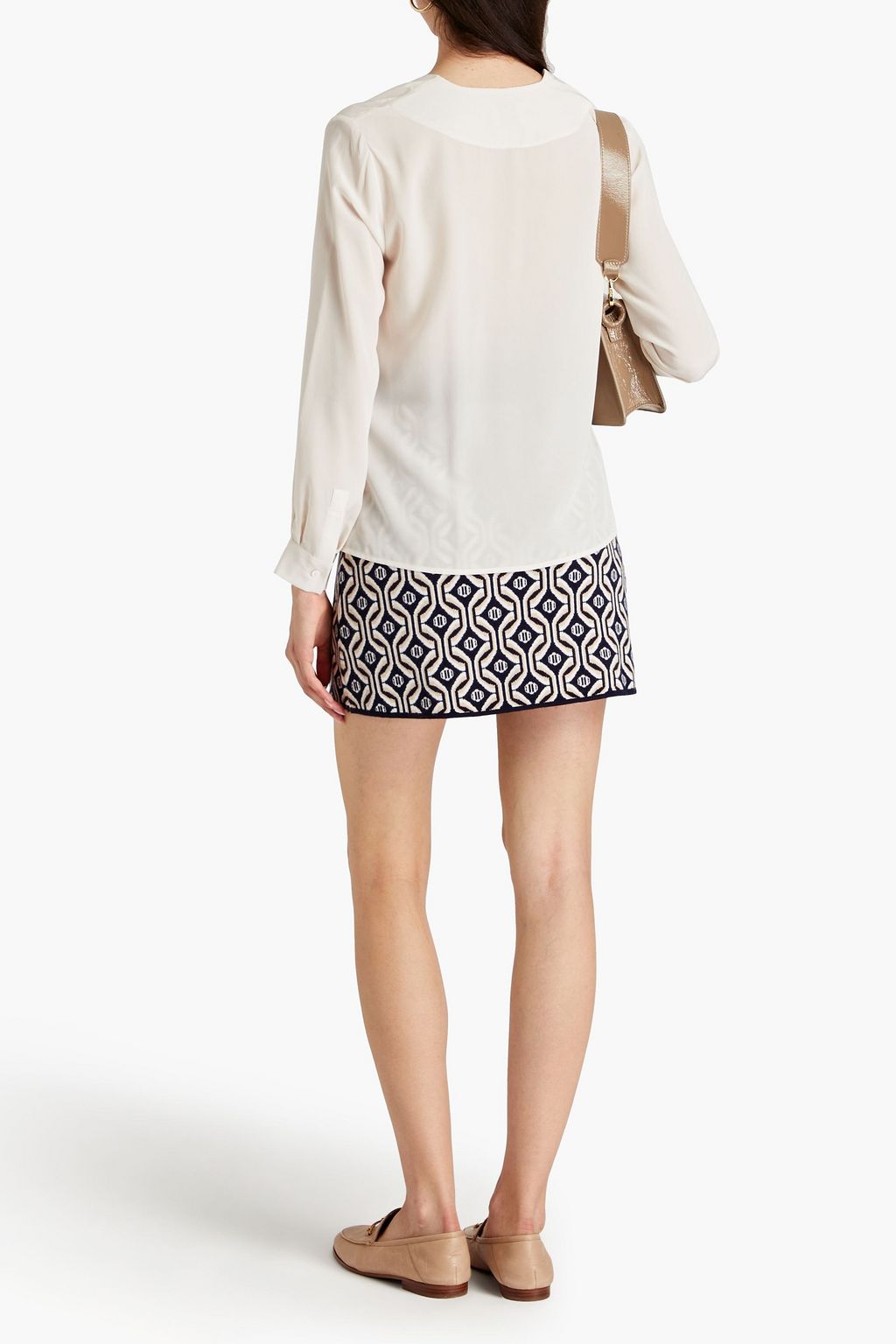 CLAUDIE PIERLOT Bonjourbis wrap-effect silk crepe de chine blouse