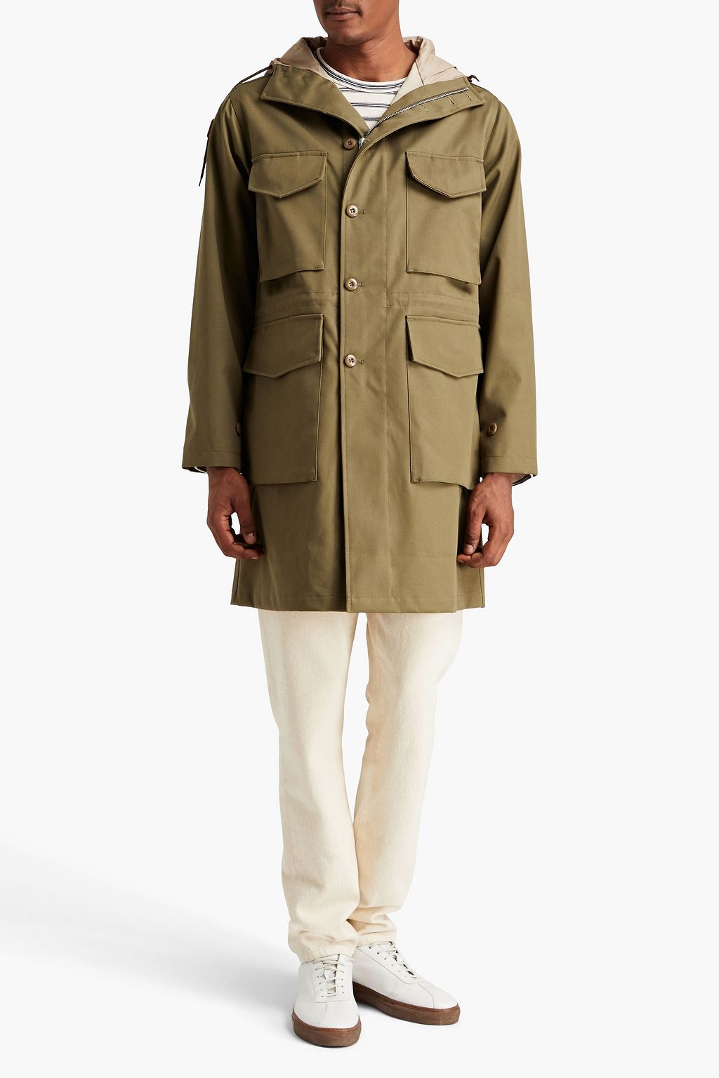 OFFICINE GÉNÉRALE Barnabe gabardine hooded parka