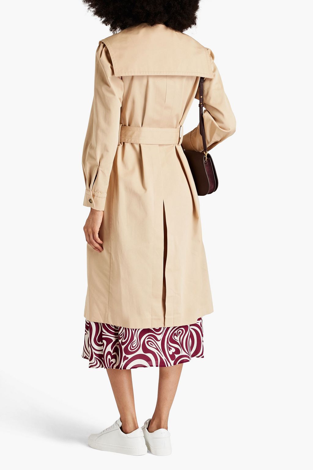 CLAUDIE PIERLOT Belted cotton-twill trench coat