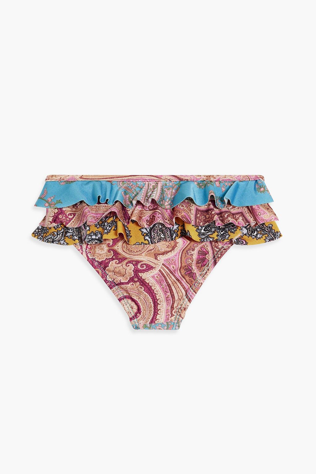 ZIMMERMANN Kids Realm Bikini-Höschen mit Rüschen und Paisley-Print