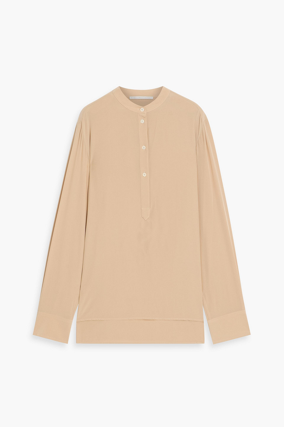 stella mccartney - silk crepe de chine blouse - neutral - it 46