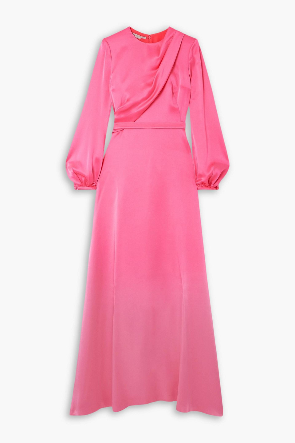 Stella Mccartney Draped Duchesse-satin Gown In Pink