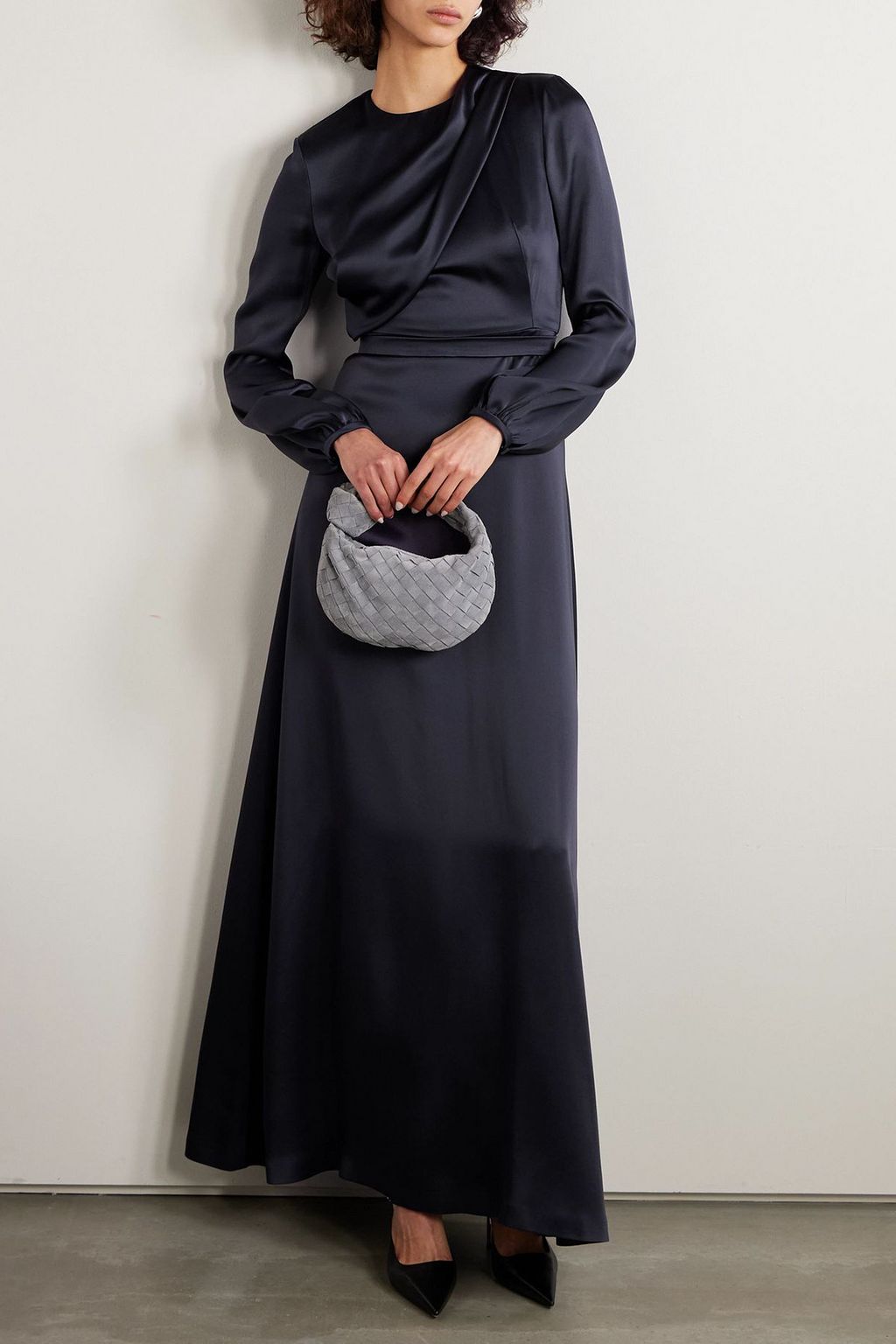 STELLA MCCARTNEY Asymmetric draped satin gown