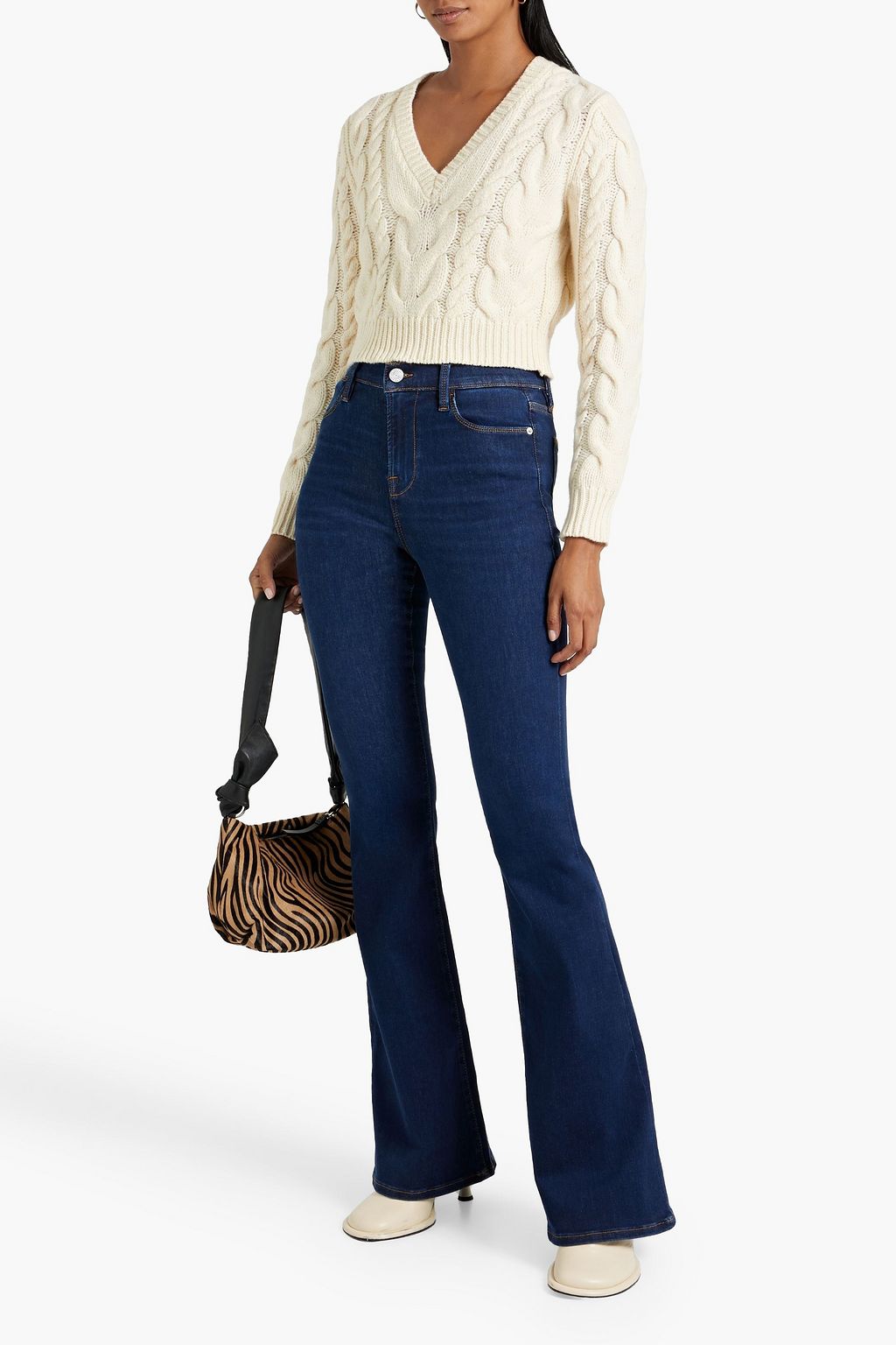 FRAME Le High Flare high-rise flared jeans