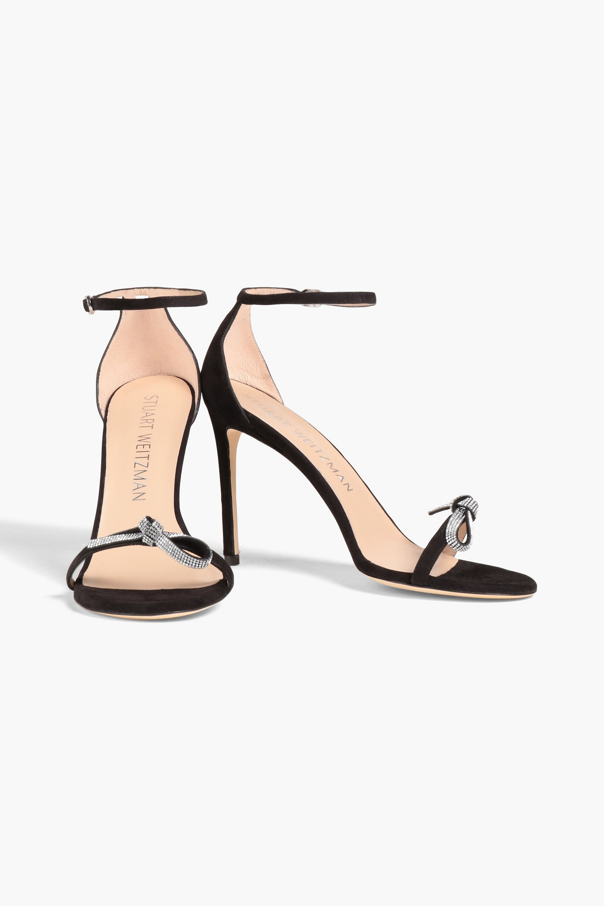 Stuart Weitzman Embellished suede sandals thumbnail