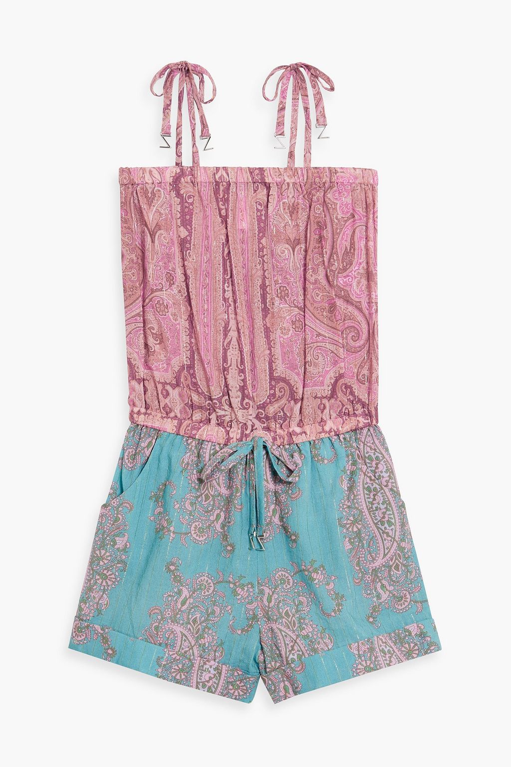 ZIMMERMANN Kids Realm printed cotton playsuit | THE OUTNET