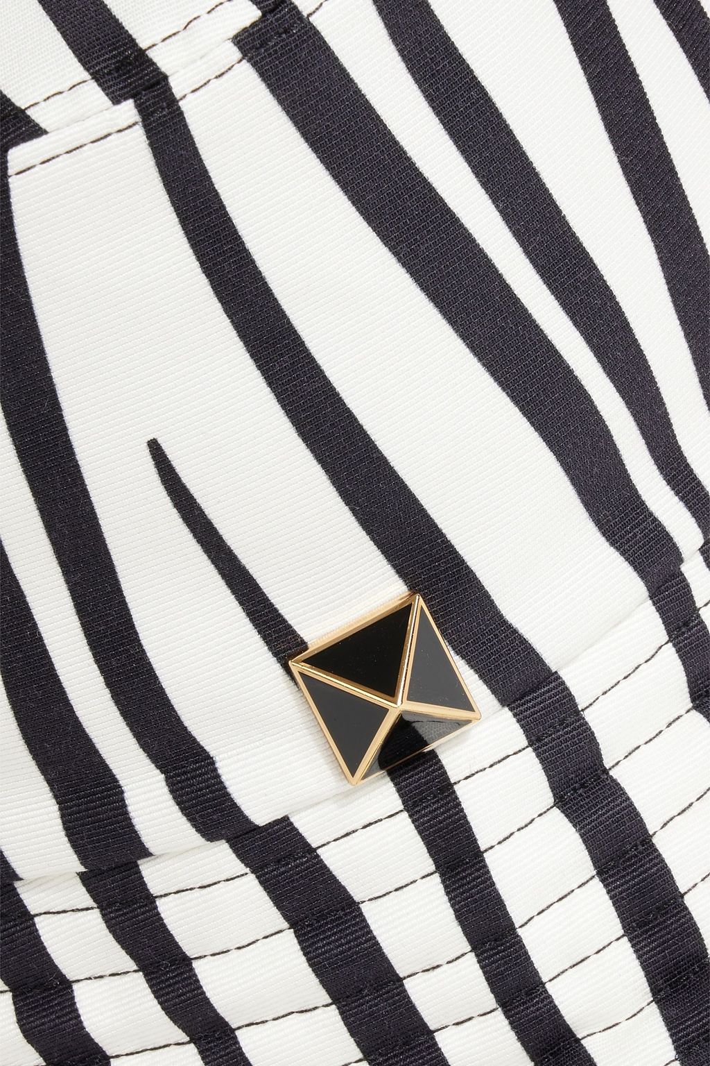 VALENTINO GARAVANI Roman Stud zebra-print cotton and silk-blend twill bucket hat