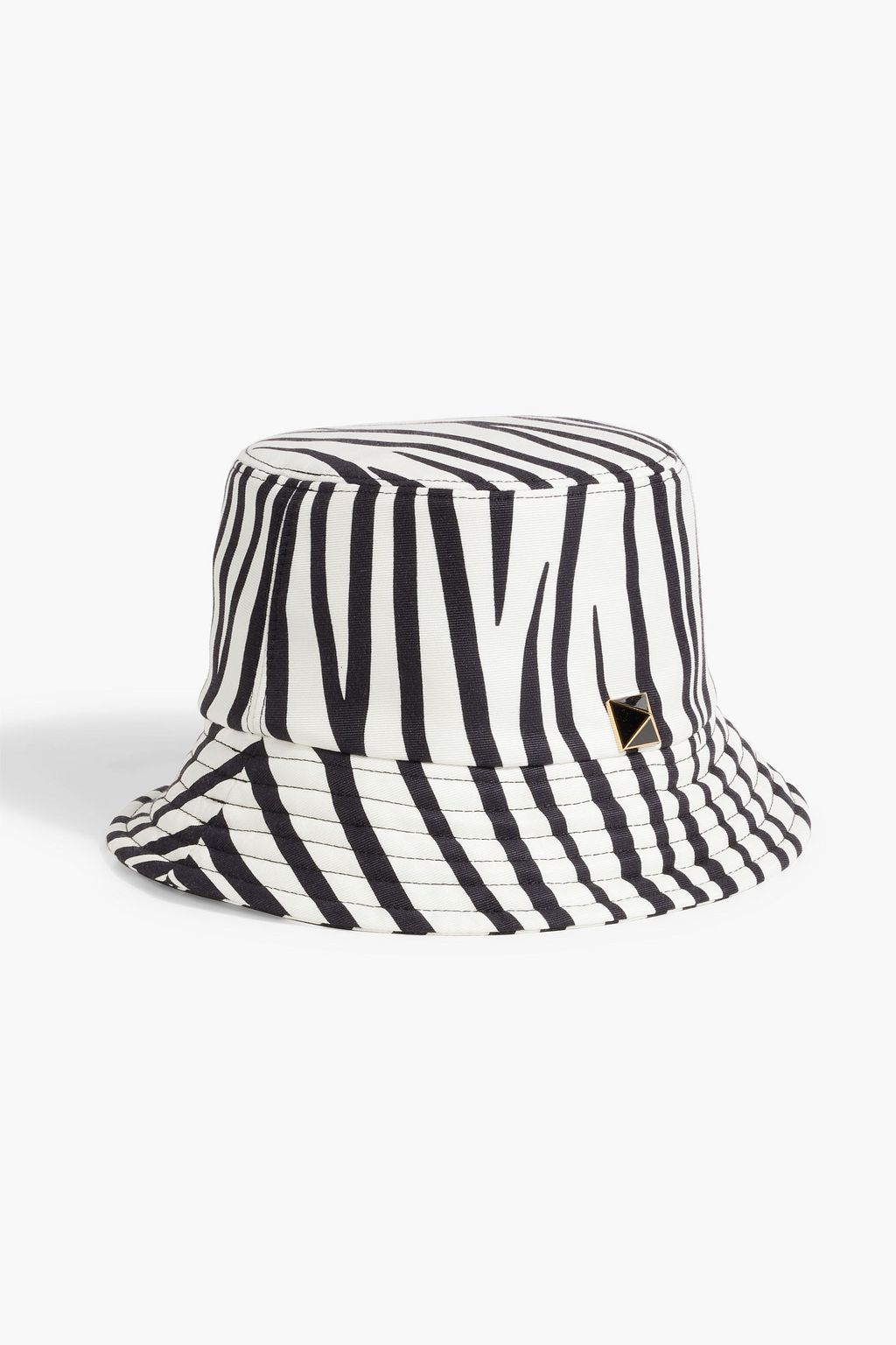 VALENTINO GARAVANI Roman Stud zebra-print cotton and silk-blend twill bucket hat