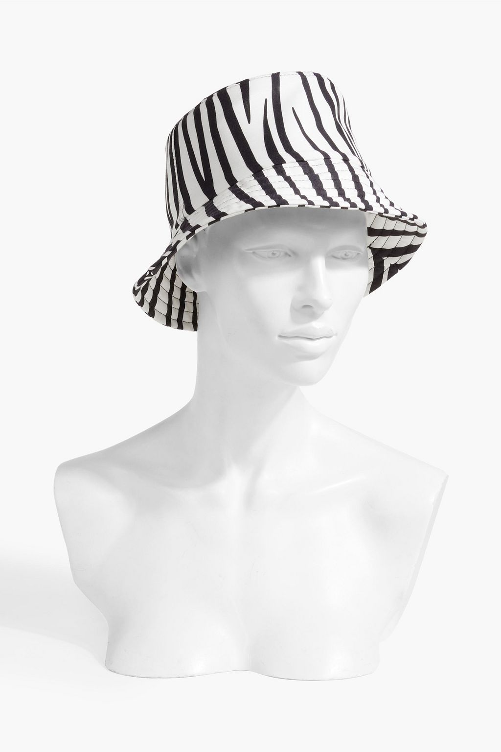 VALENTINO GARAVANI Roman Stud zebra-print cotton and silk-blend twill bucket hat