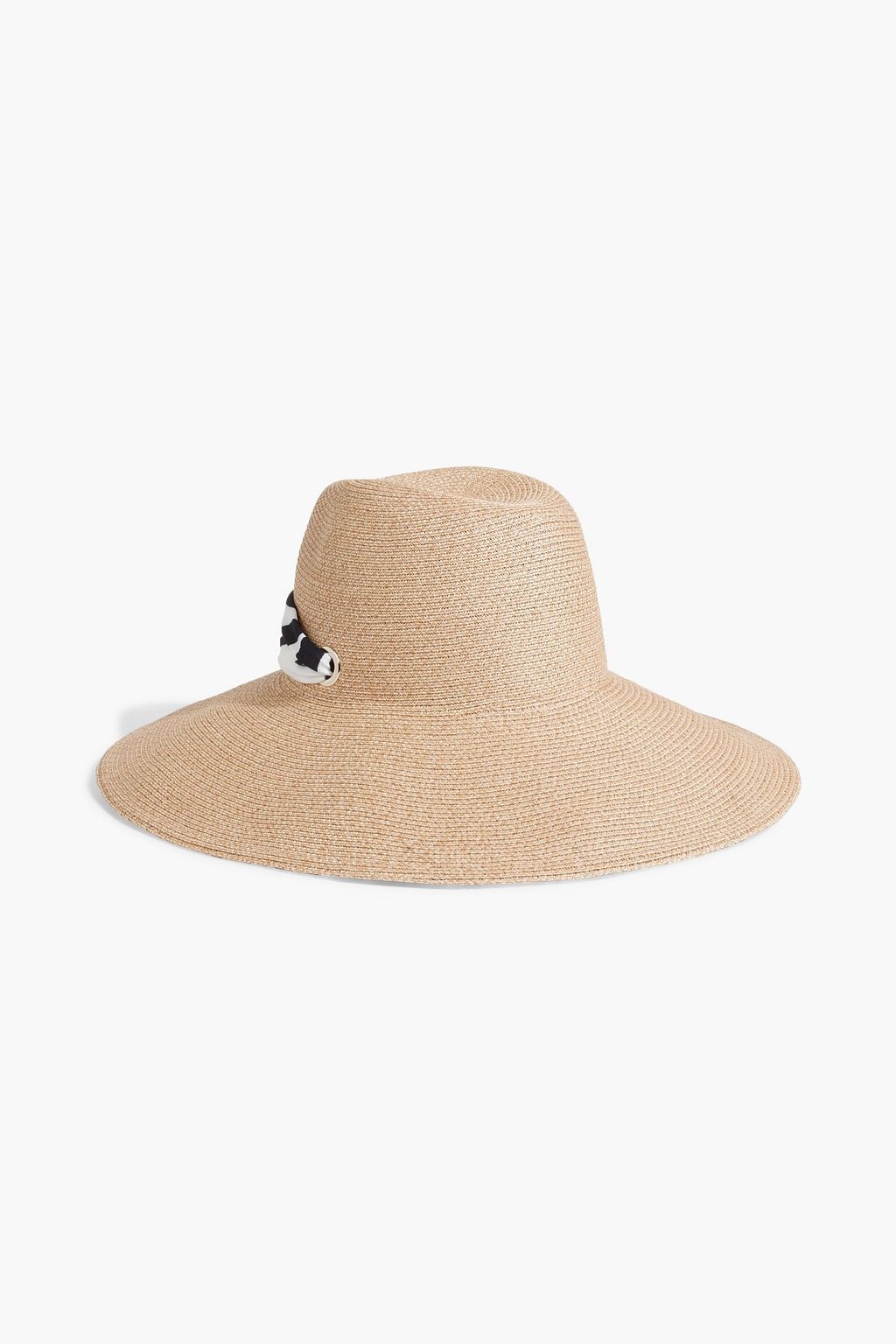 EUGENIA KIM Cassidy chiffon-trimmed woven fedora