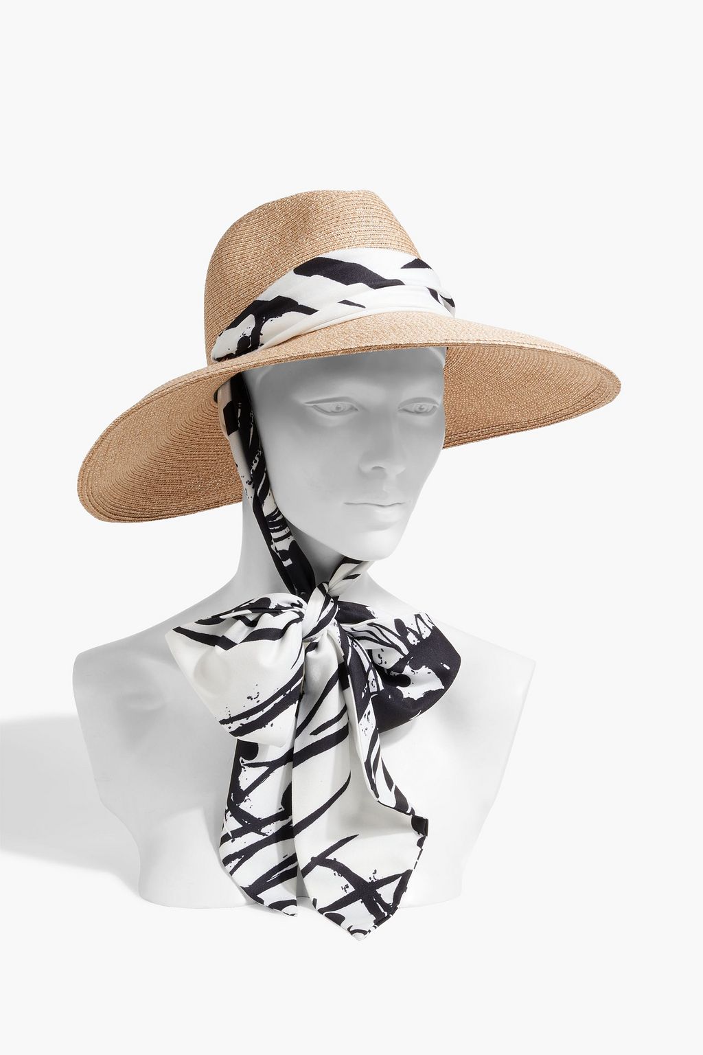 EUGENIA KIM Cassidy chiffon-trimmed woven fedora