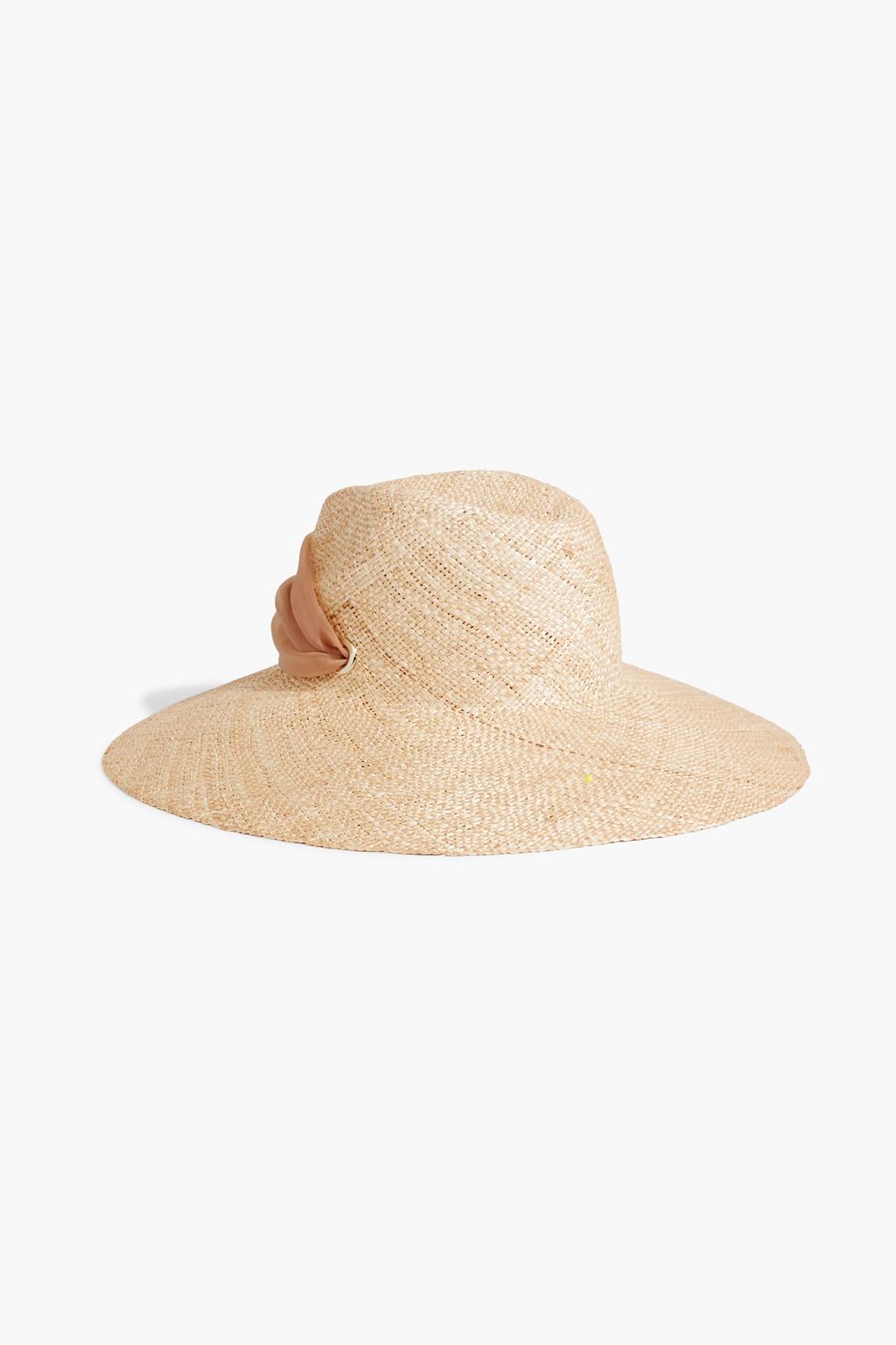 EUGENIA KIM Bette chiffon-trimmed woven fedora