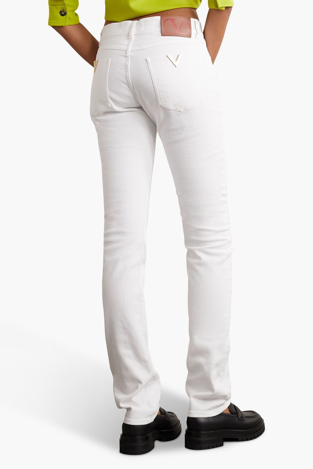 VALENTINO GARAVANI Embellished mid-rise skinny jeans