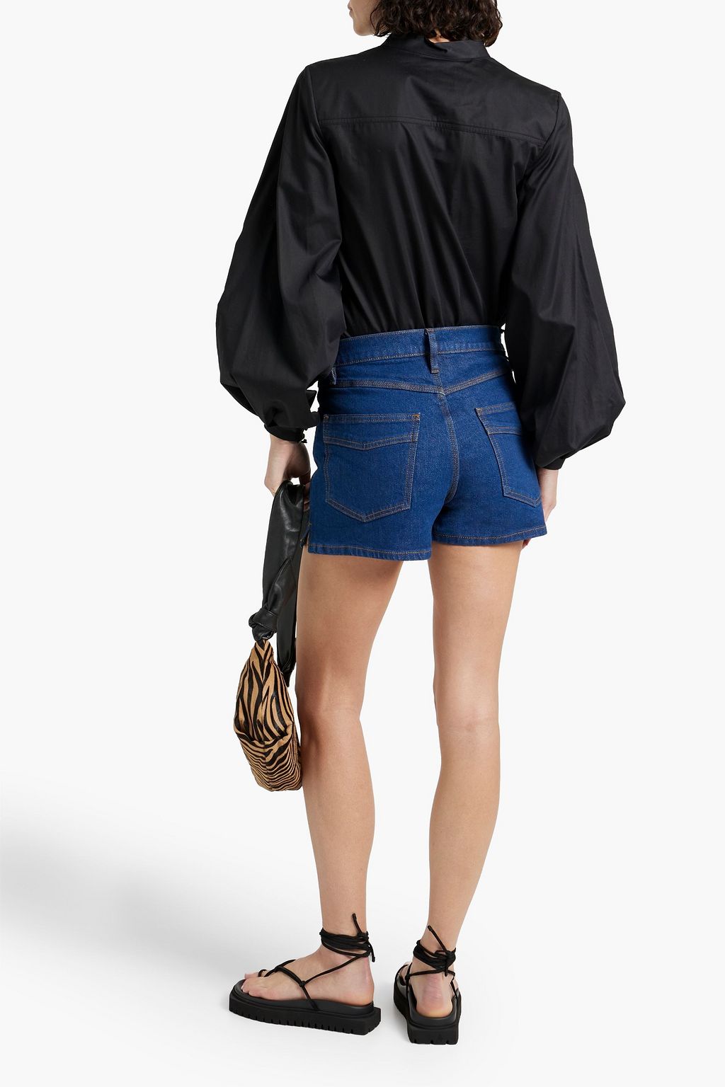 FRAME Adele denim shorts
