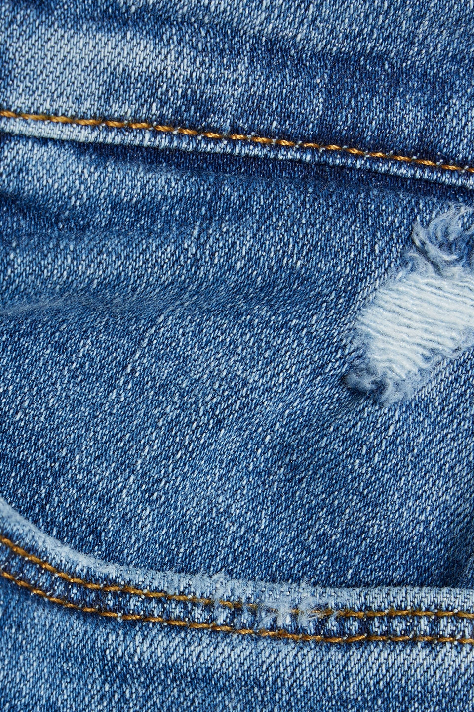 Frame Distressed High-rise Flared Jeans In Light Denim