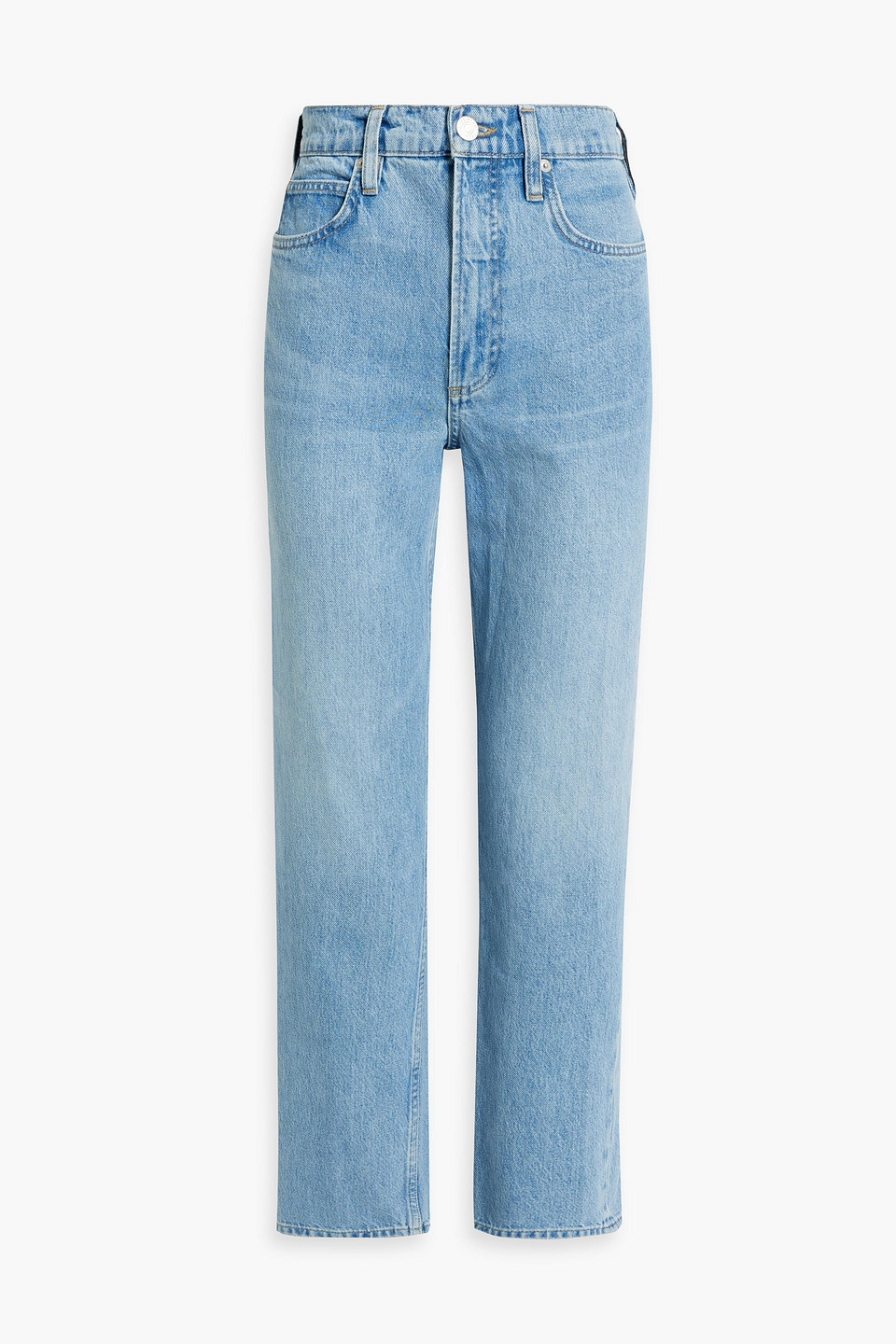 Frame Le High N Tight High-rise Straight-leg Jeans In Light Denim