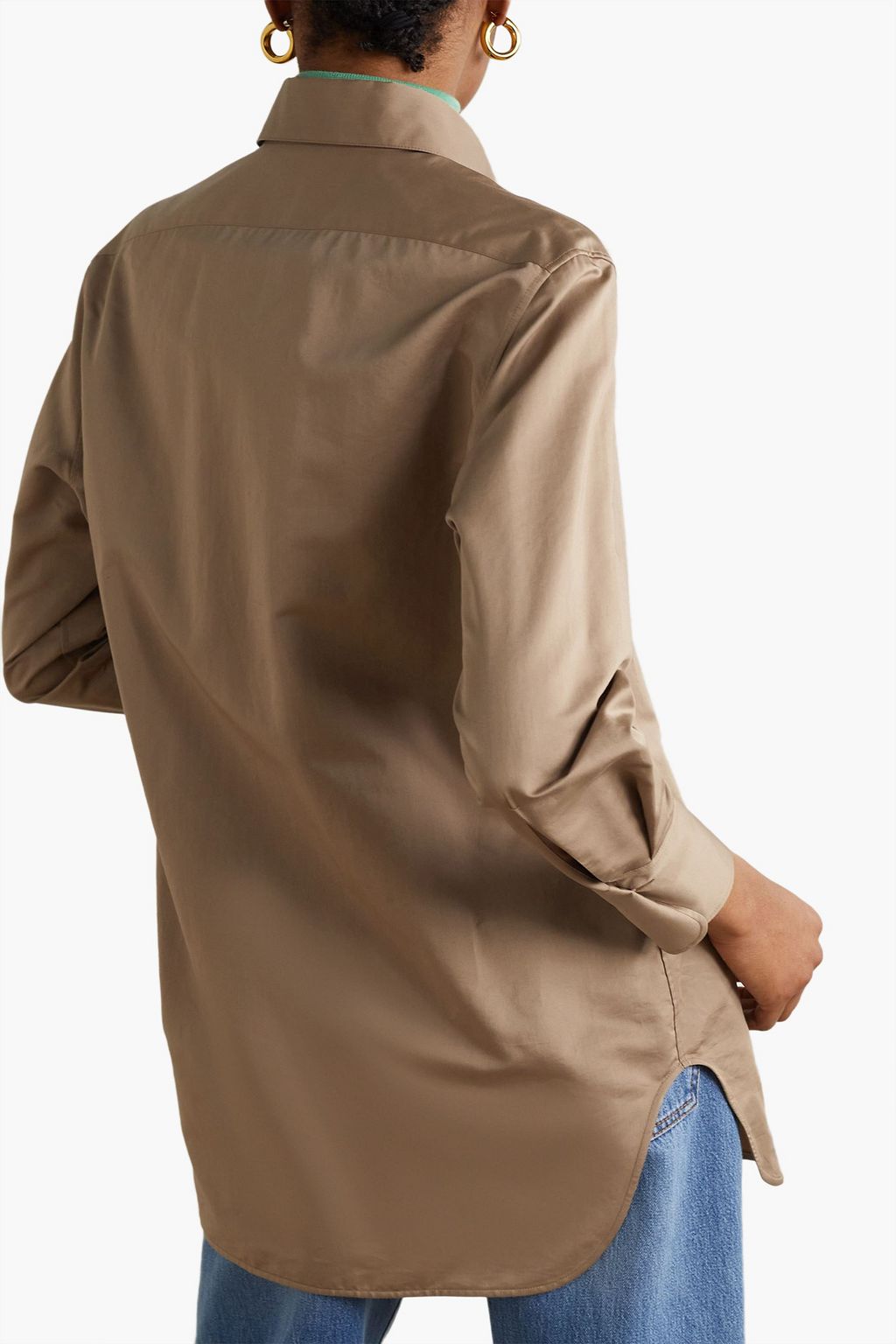 THE ROW Xime cotton and silk-blend shirt