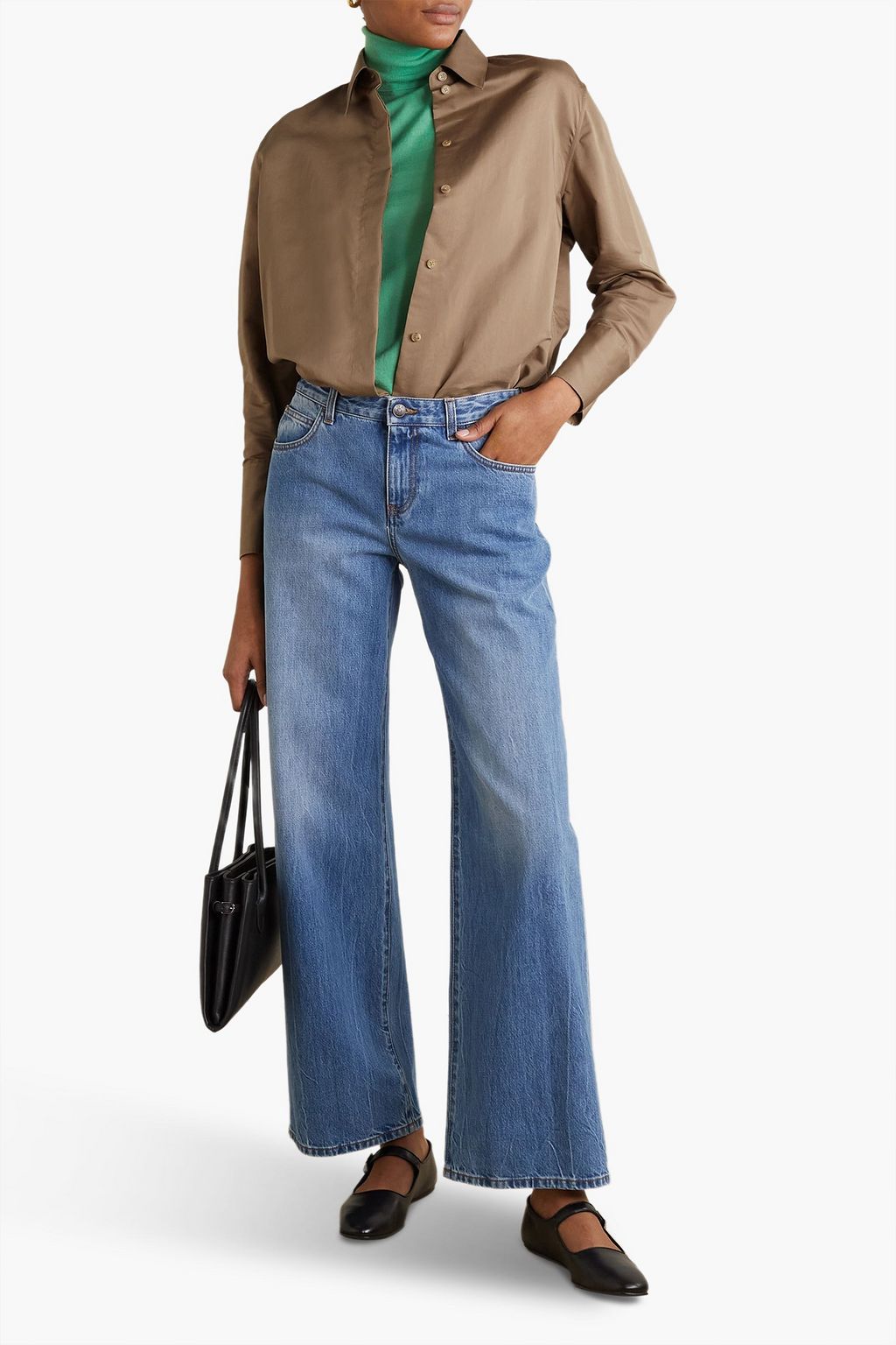 THE ROW Xime cotton and silk-blend shirt
