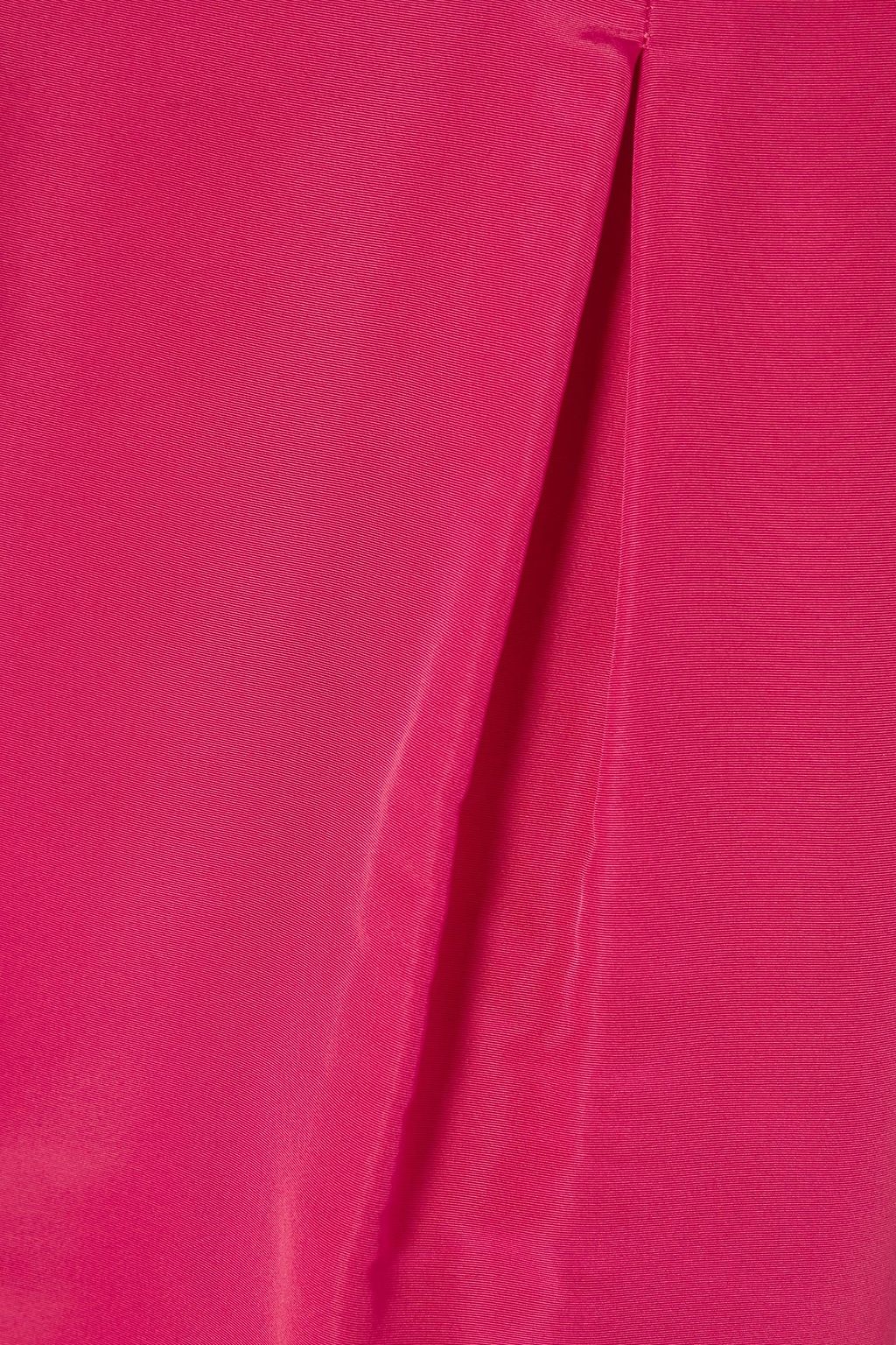 REBECCA VALLANCE Pleated silk-faille midi pencil skirt
