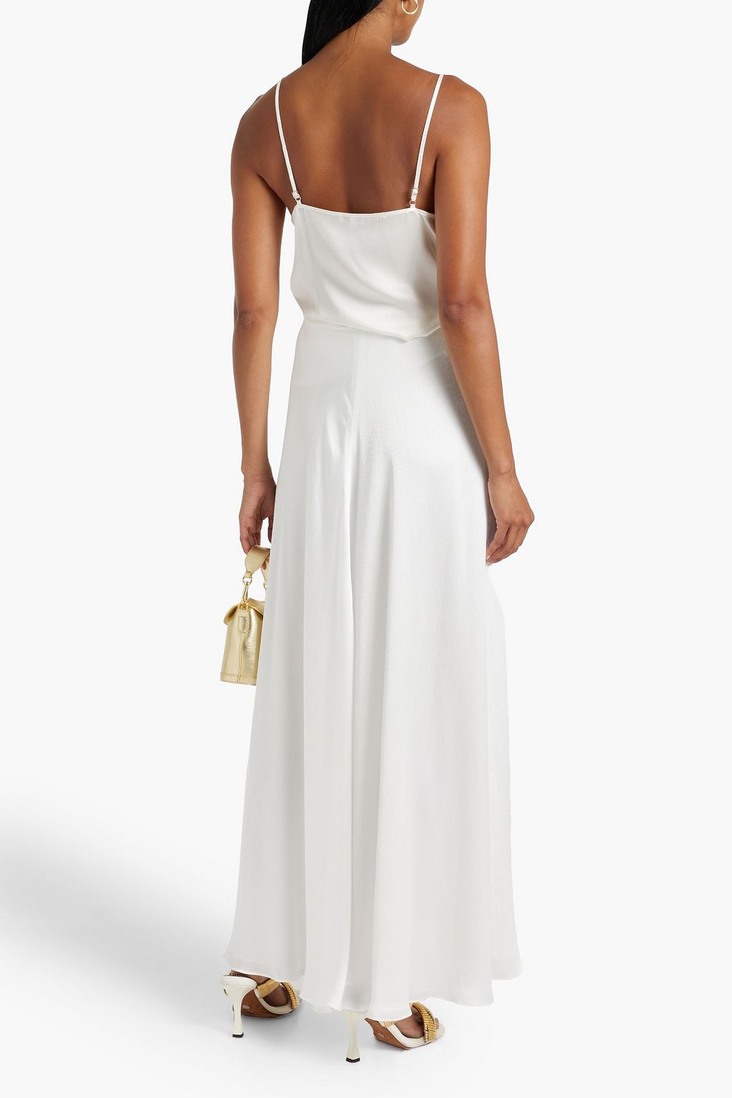 GALVAN  LONDON Felicity crepon maxi skirt