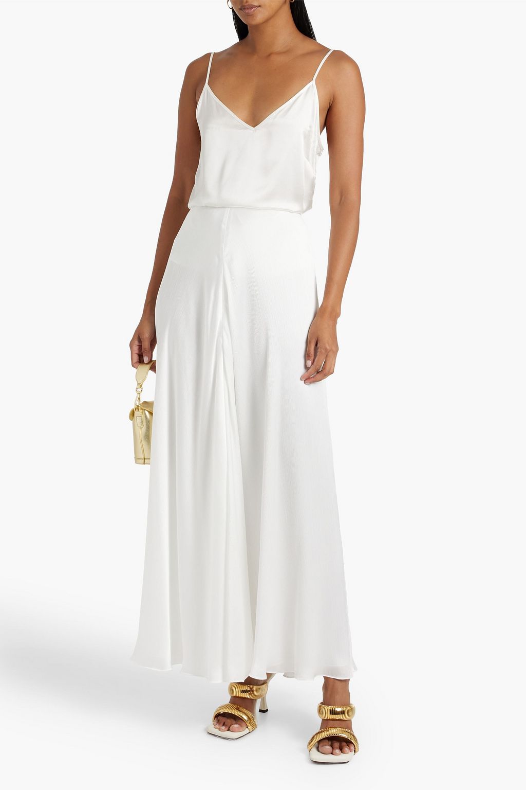 GALVAN  LONDON Felicity crepon maxi skirt