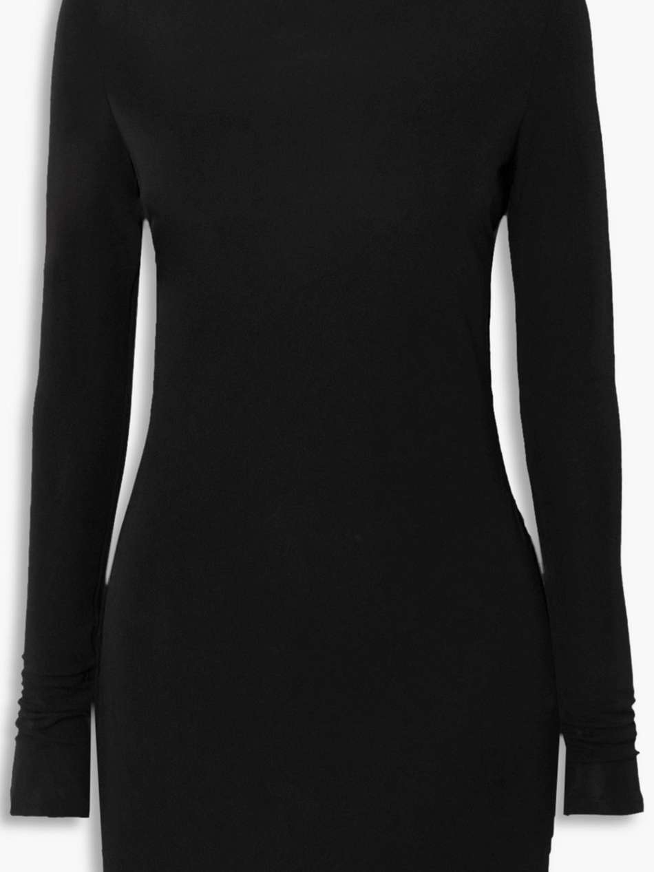 open-back jersey mini dress