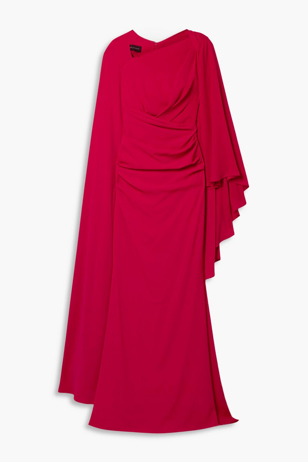 Cape-effect crepe gown