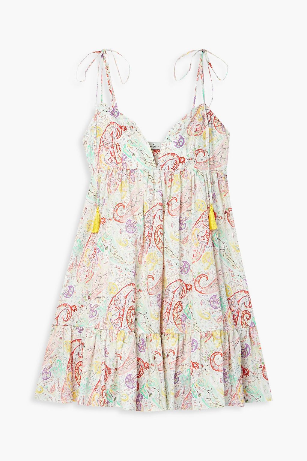 ETRO Tiered paisley-print cotton mini dress | THE OUTNET