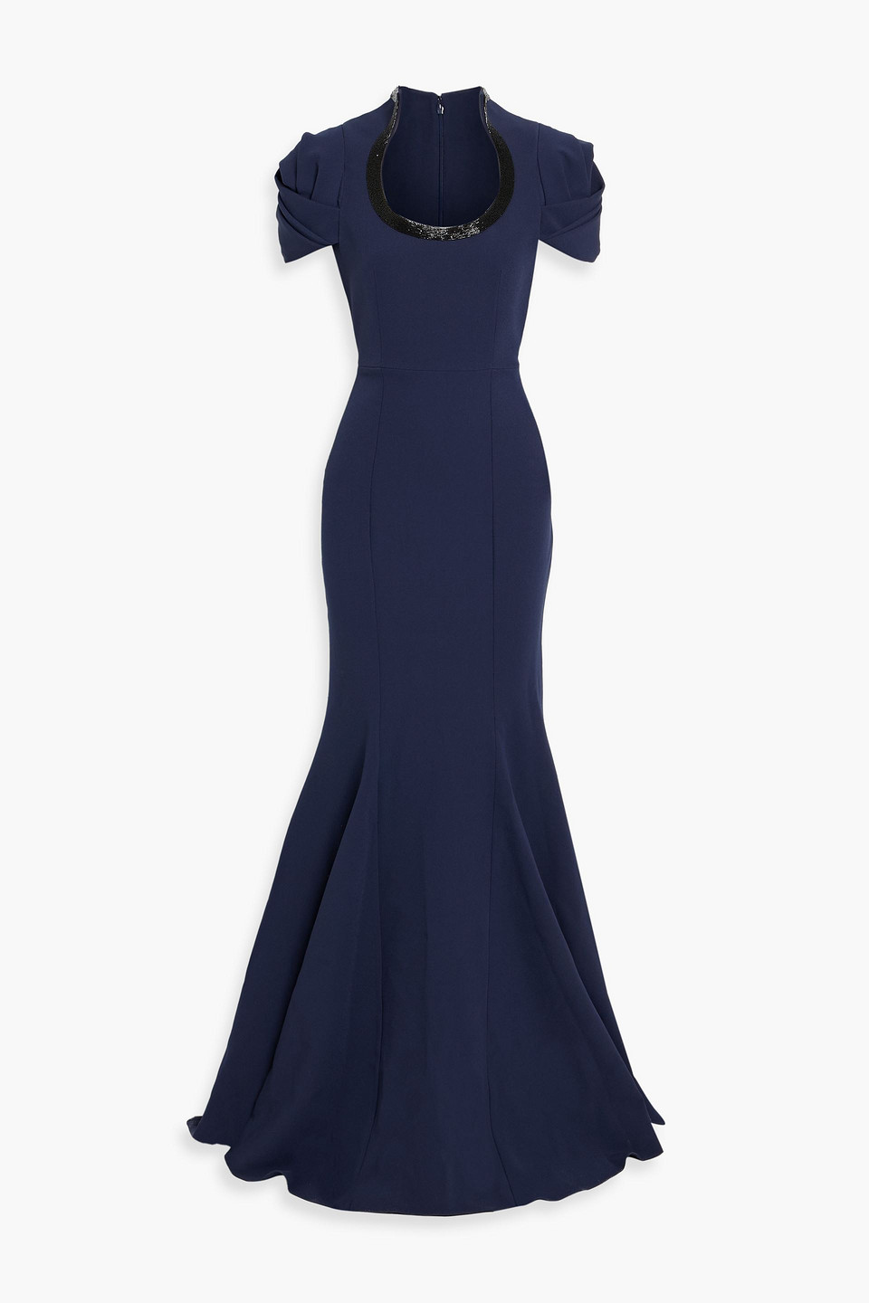 safiyaa - logan embellished stretch-cady gown - blue - fr 34