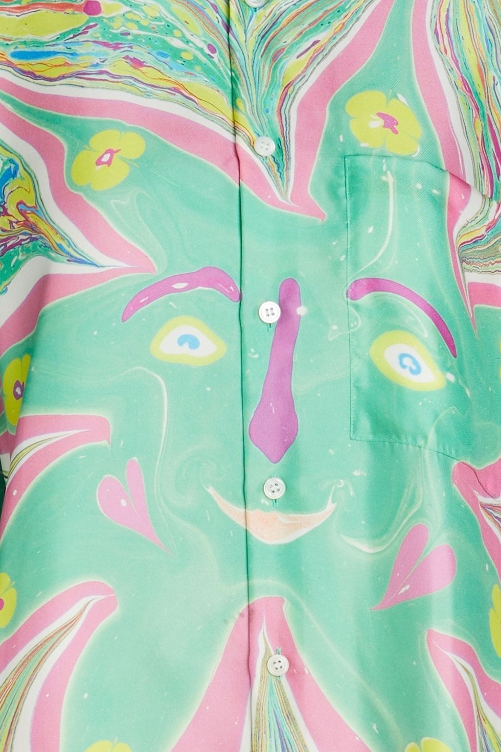 STELLA MCCARTNEY Ricky bedrucktes Hemd aus Seiden-Twill