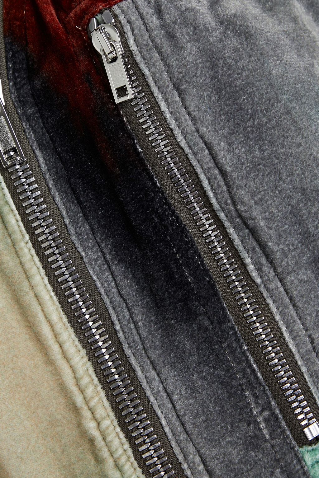 RICK OWENS ベルベット ジャンプスーツ ファスナー付き プリント入り