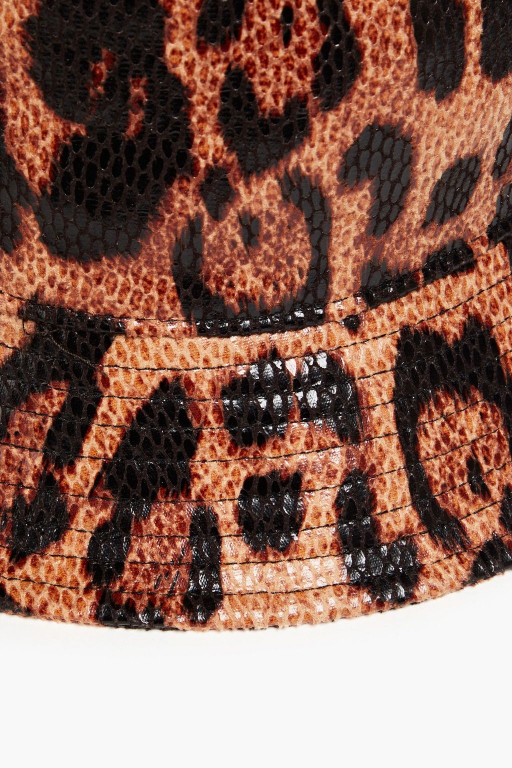STAND STUDIO Vida leopard-print faux fur bucket hat