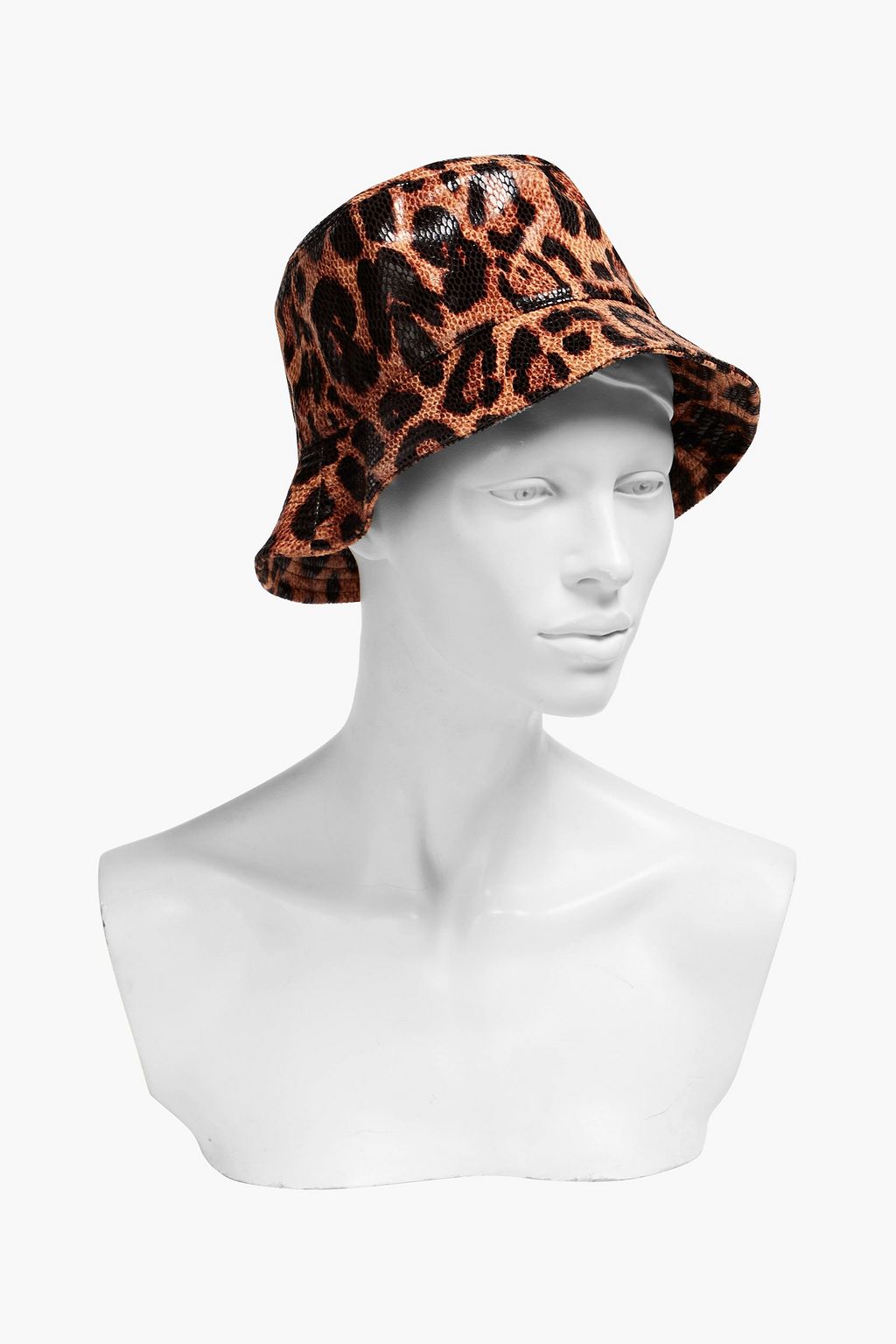 STAND STUDIO Vida leopard-print faux fur bucket hat