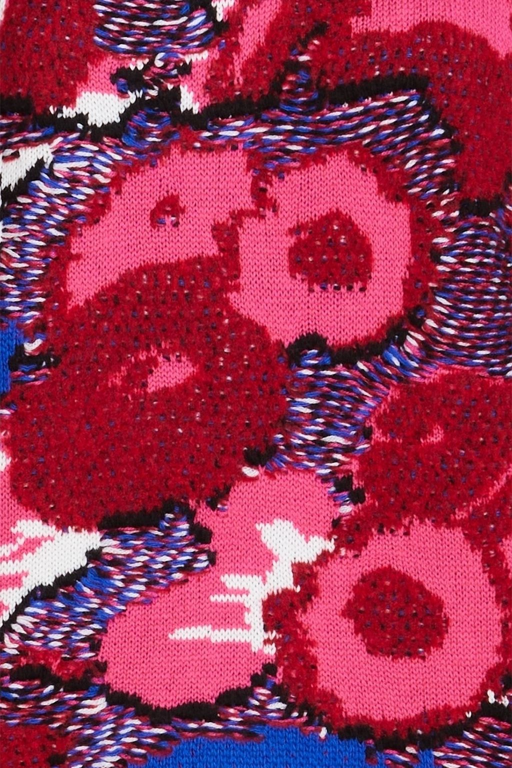STELLA MCCARTNEY كنزة رياضية من مزيج صوف جاكار بنقشة الأزهار