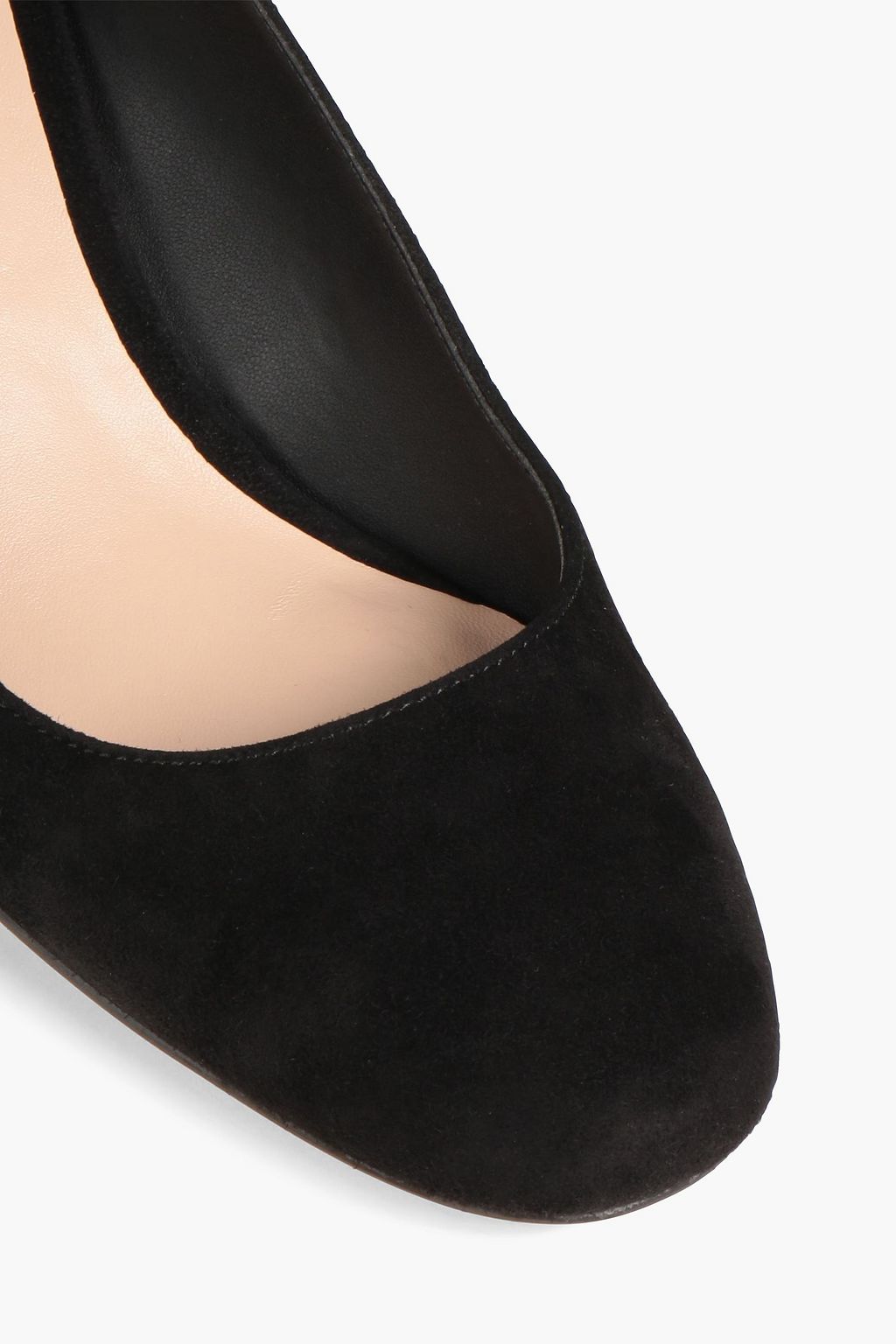 STUART WEITZMAN Faux pearl-embellished suede pumps