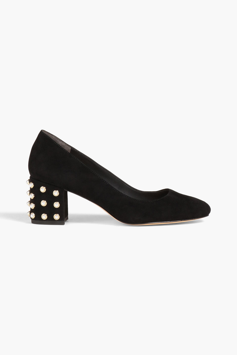 Stuart Weitzman Pumps Aus Veloursleder Mit Kunstperlen