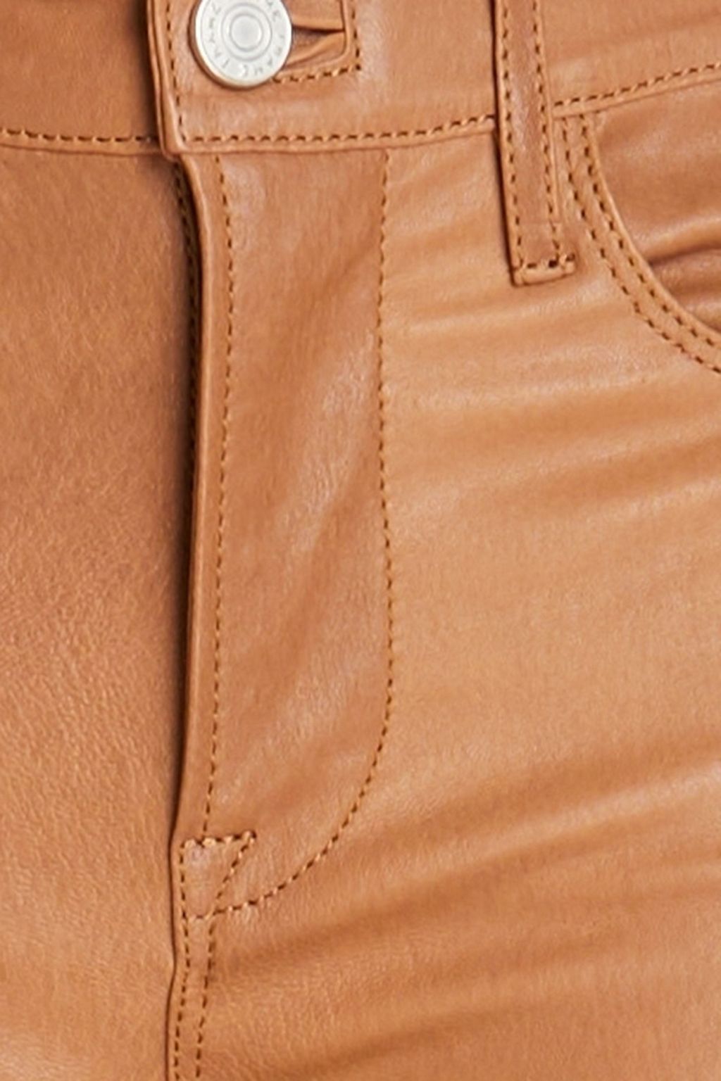FRAME Le High Straight cropped straight-leg leather pants