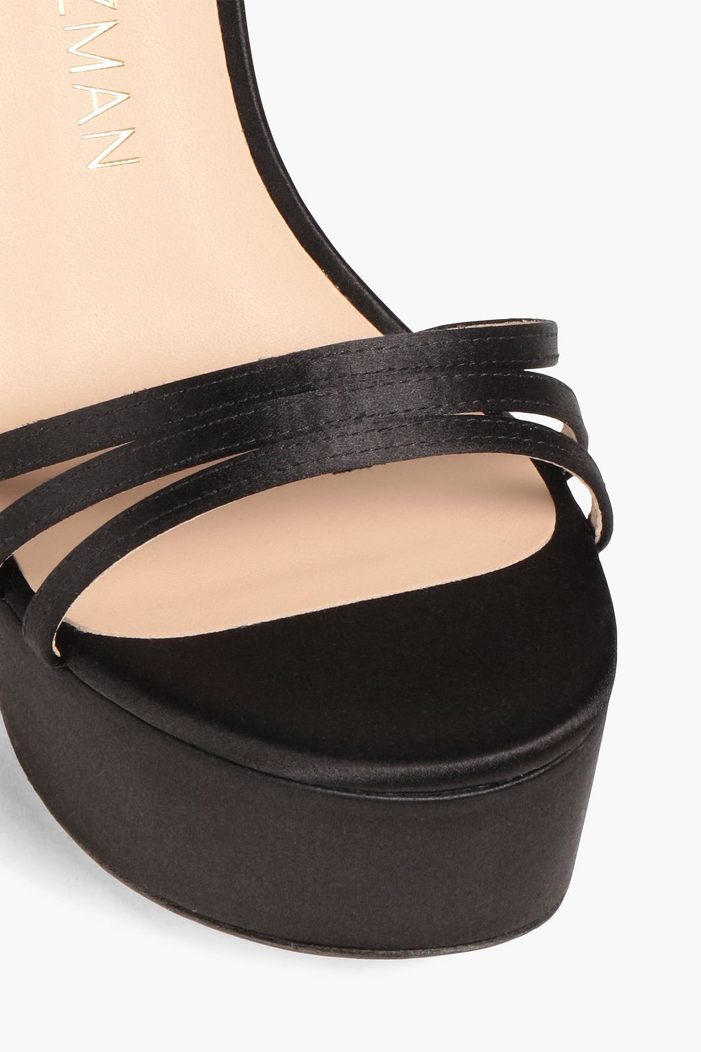 STUART WEITZMAN Soiree 145 satin platform sandals