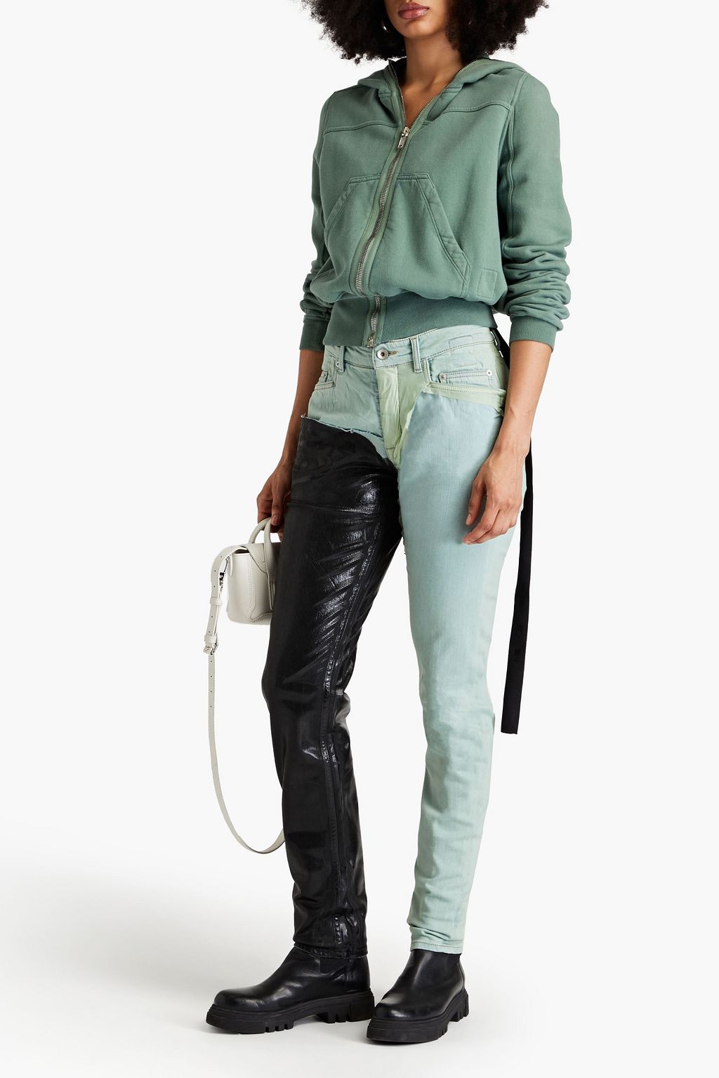 DRKSHDW BY RICK OWENS جينز مطلي بأرجل ضيقة وخصر متوسط الارتفاع