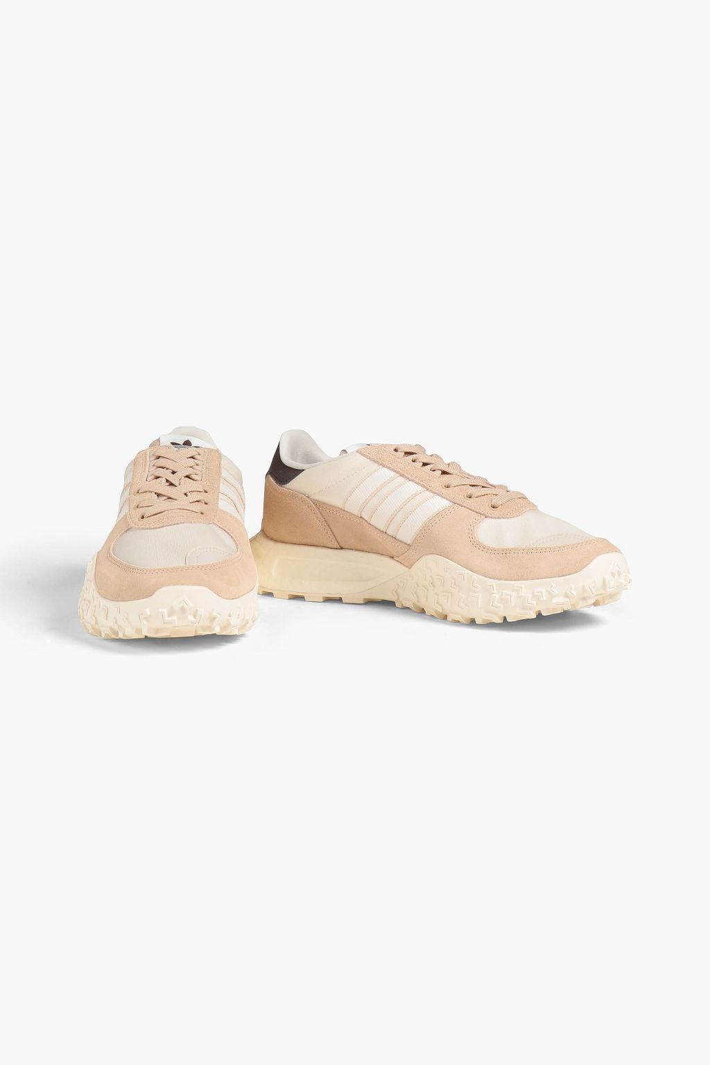 ADIDAS ORIGINALS حذاء سنيكرز "Retropy F2" من الجلد السويدي ونسيج بحبكة مطاطية