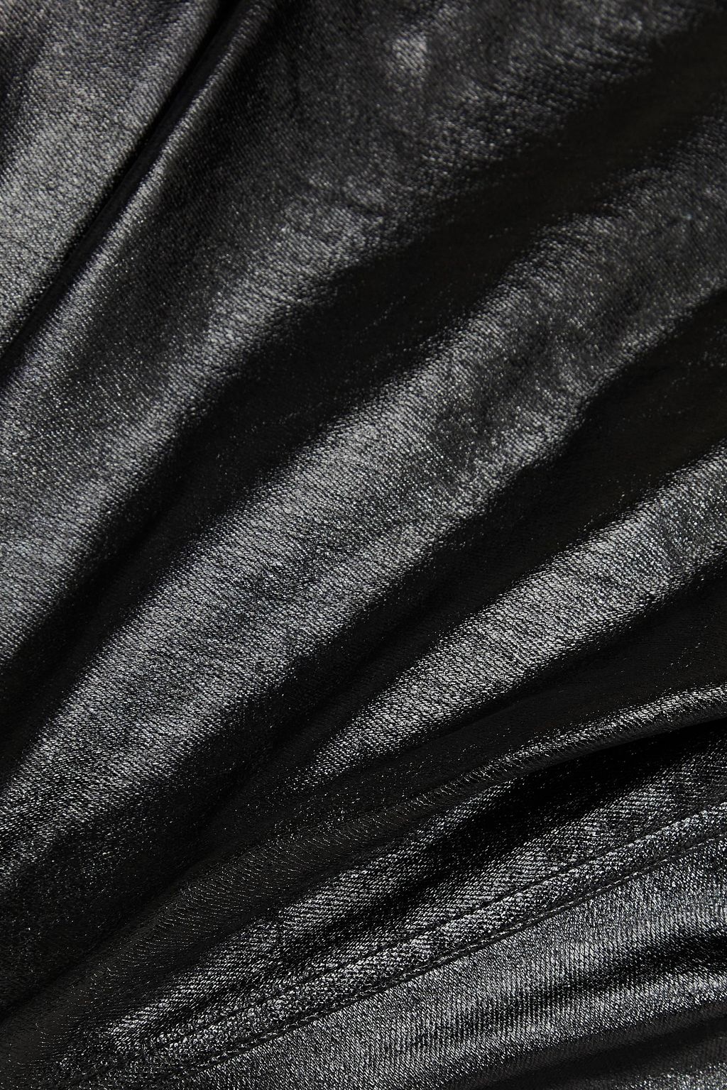 RICK OWENS 원 숄더 코팅 데님 미니 드레스