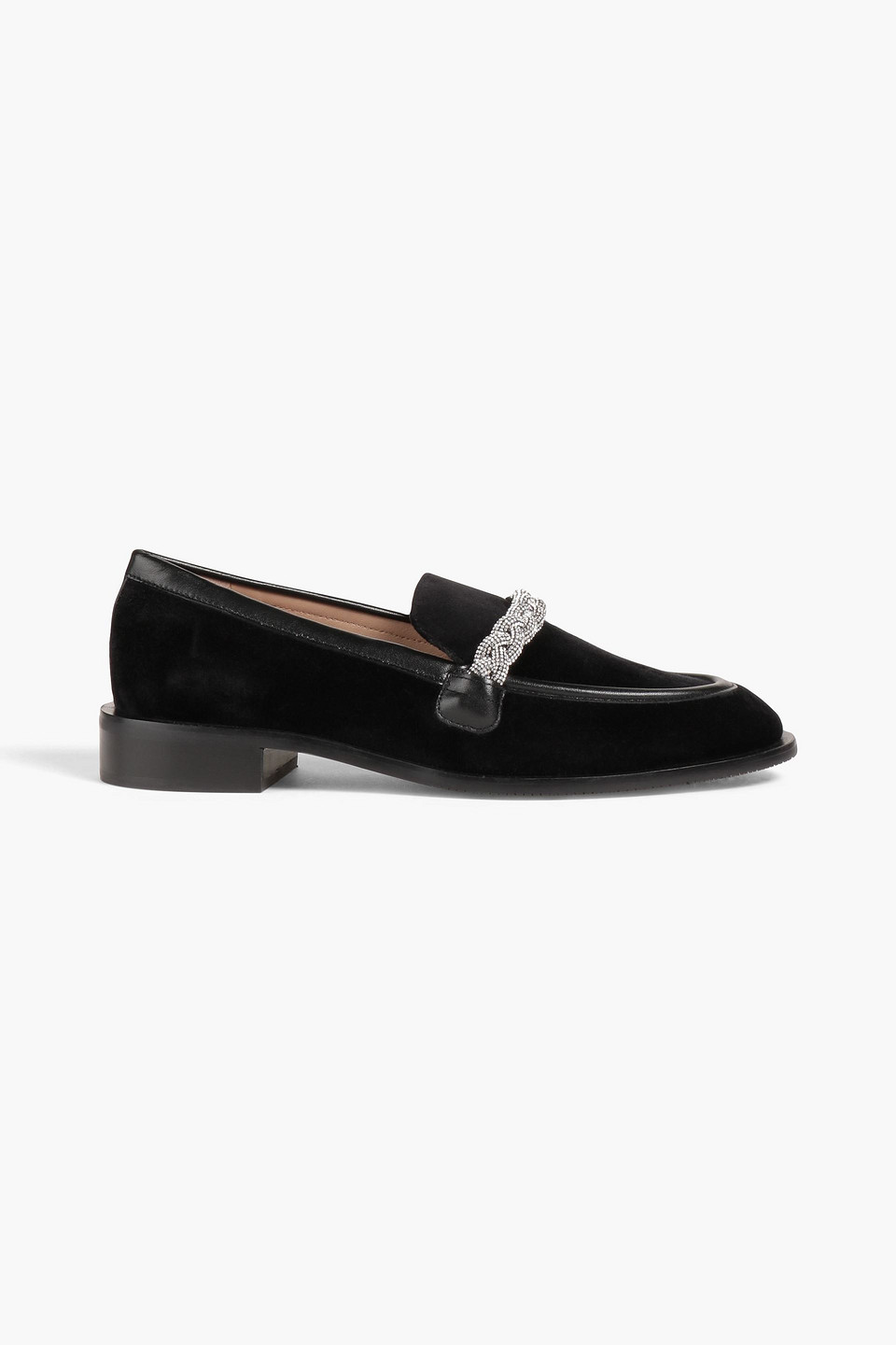 Stuart Weitzman Palmer Loafers Aus Samt Mit Kristallverzierung