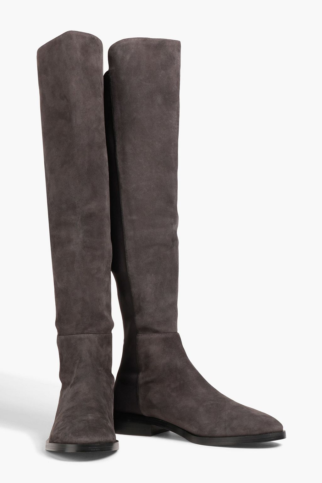 STUART WEITZMAN Microstretch and suede over-the-knee boots