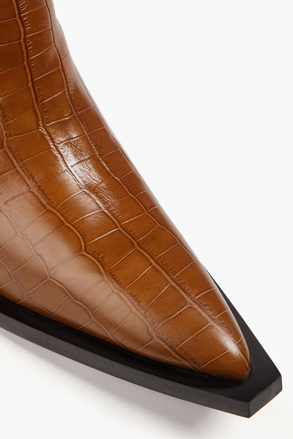 STAND STUDIO Leick croc-effect leather knee boots