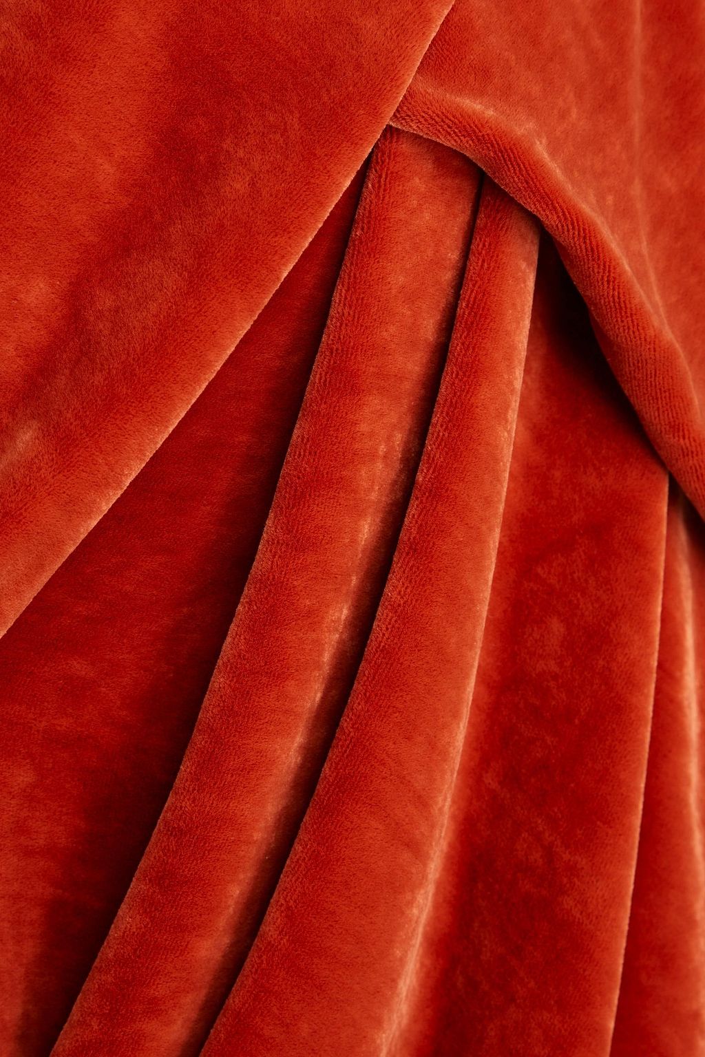 RICK OWENS بلوزة من المخمل بتصميم درابيه