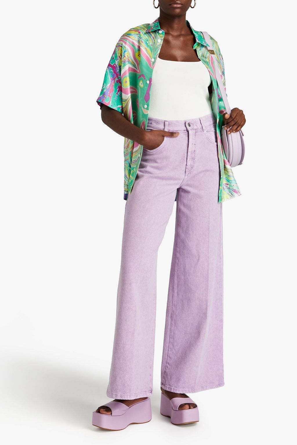 STELLA MCCARTNEY High-rise wide-leg jeans