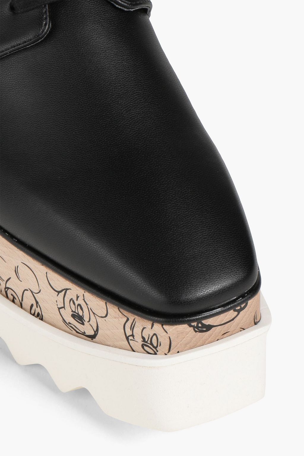 STELLA MCCARTNEY Printed faux leather platform brogues
